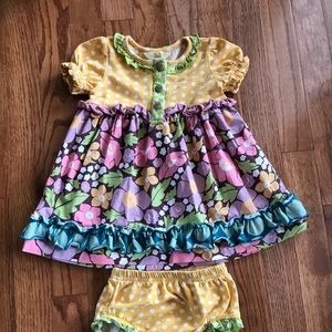 6-12 month Matilda Jane dress with diaper cover